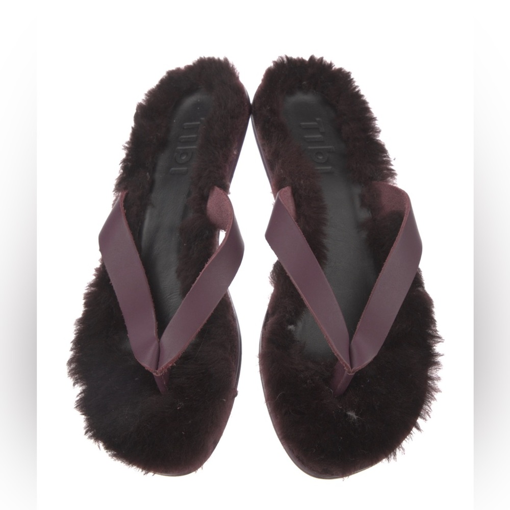 Tibi Fur Flip Flops-NEVER BEEN WORN